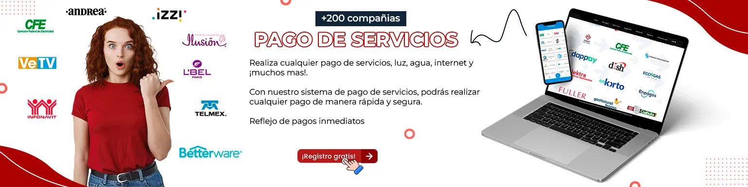 Cobro de pago de servicios con excelentes comisiones